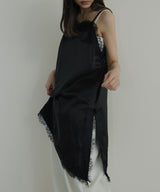 サテンレースアシメキャミ