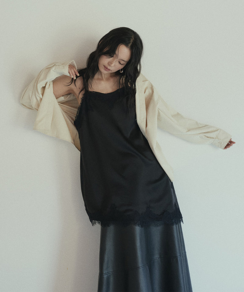 サテンレースアシメキャミ – hellam