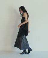 サテンレースアシメキャミ