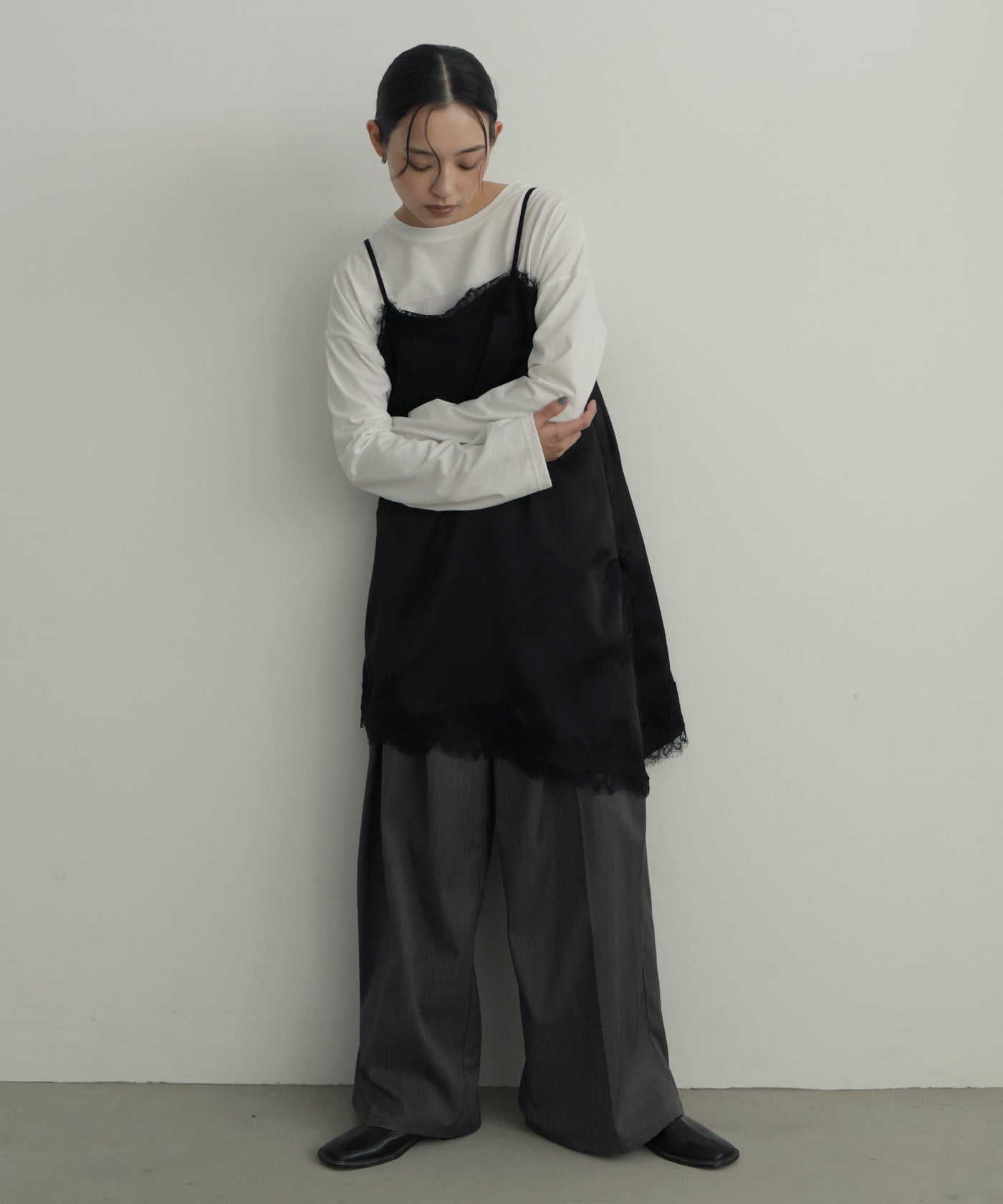 サテンレースアシメキャミ – hellam