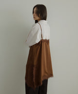 サテンレースアシメキャミ