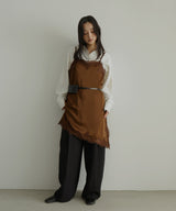 サテンレースアシメキャミ