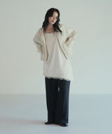 サテンレースアシメキャミ