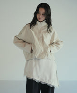 サテンレースアシメキャミ