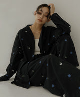 配色刺繍イージーパンツ