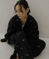 配色刺繍イージーパンツ