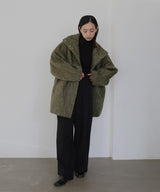 10月上旬お届け】シャギースタンドカラーコート – hellam