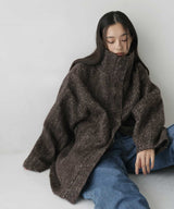 【10月中旬予約商品】シャギースタンドカラーコート