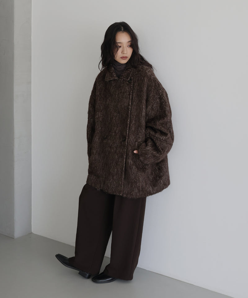 【10月中旬お届け】シャギーミドルコート