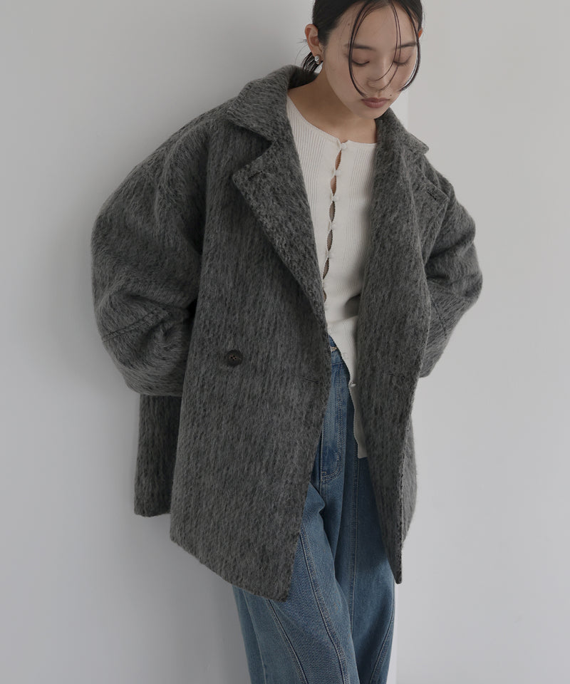 【10月中旬お届け】シャギーミドルコート
