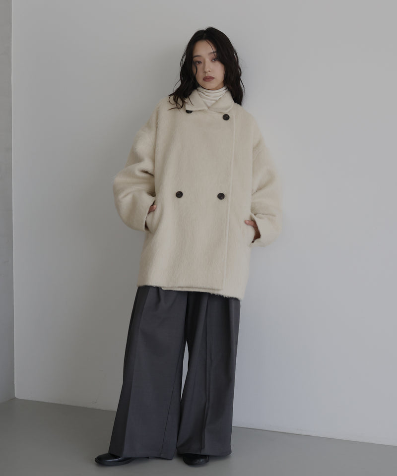【10月中旬お届け】シャギーミドルコート