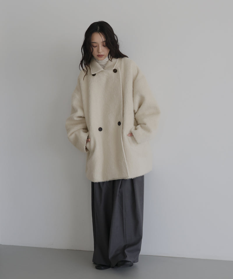 【10月中旬お届け】シャギーミドルコート