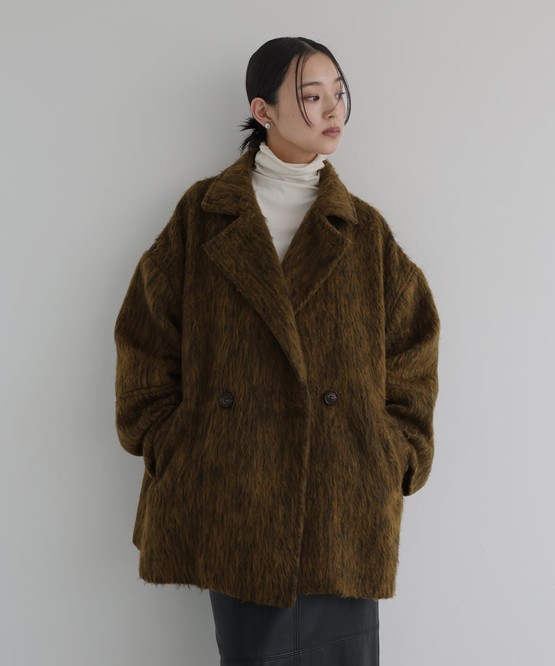 【10月中旬お届け】シャギーミドルコート