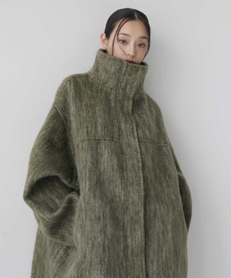 10月中旬予約商品】シャギースタンドカラーコート – hellam