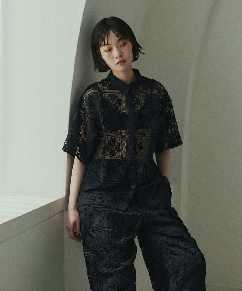 クロシェレースハーフスリーブシャツ – hellam