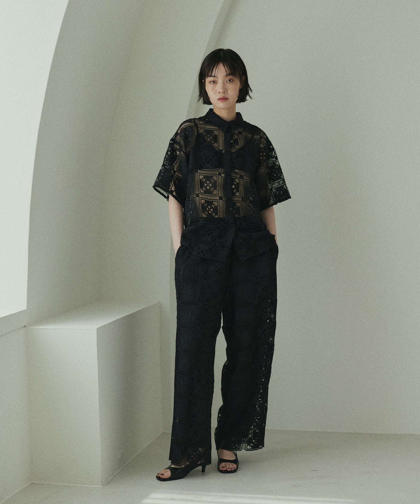 クロシェレースハーフスリーブシャツ – hellam