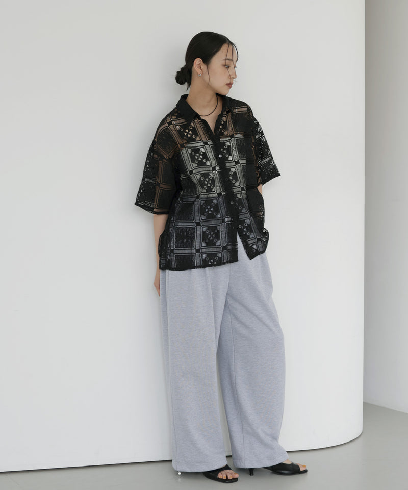 クロシェレースハーフスリーブシャツ – hellam