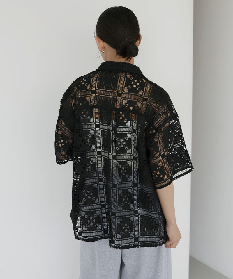 クロシェレースハーフスリーブシャツ – hellam