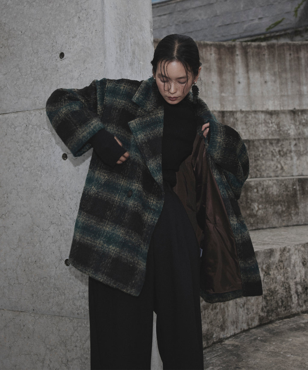 hellam 【シャギーミドルコート】 color. ivory gray charcoal