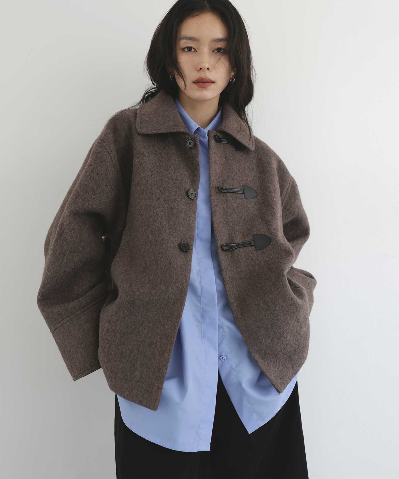 10月中旬予約商品】シャギーダッフルオーバーコート – hellam