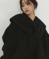 【10月中旬予約商品】フードマフラー付きシャギーコート