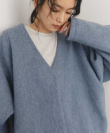 【10月中旬予約商品】フードマフラー付きシャギーコート