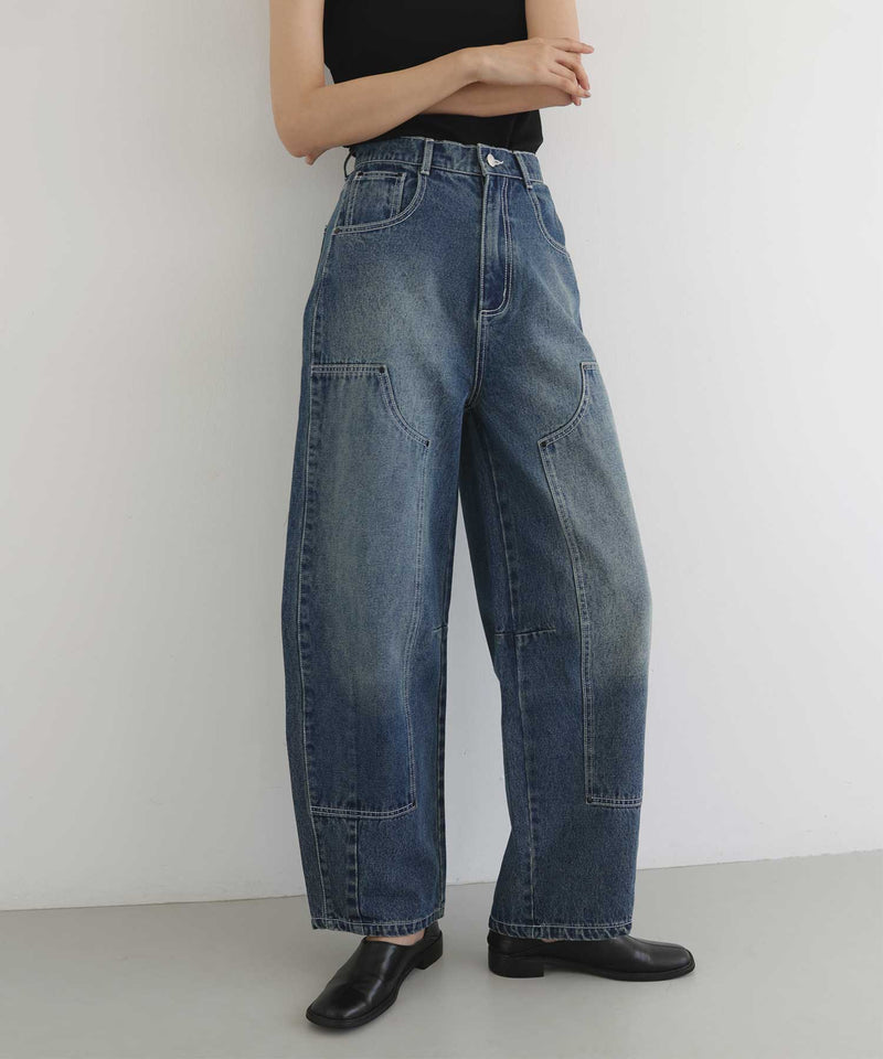 8月中旬予約商品】ダブルニーカーブデニムパンツ – hellam