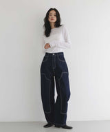 【8月中旬予約商品】ダブルニーカーブデニムパンツ