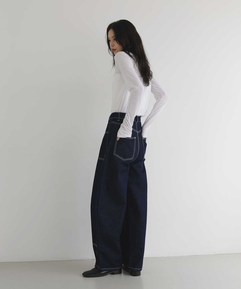 8月中旬予約商品】ダブルニーカーブデニムパンツ – hellam