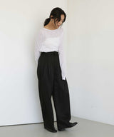 TRツイル2タックワイドパンツ