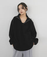 【10月中旬予約商品】フリースハーフボタントップス