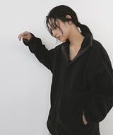 【10月中旬予約商品】フリースハーフボタントップス