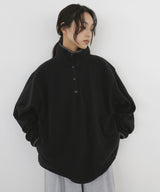 【10月中旬予約商品】フリースハーフボタントップス