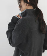 【10月中旬予約商品】フリースハーフボタントップス