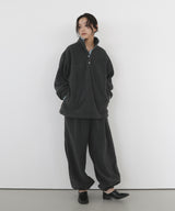 【10月中旬予約商品】フリースハーフボタントップス