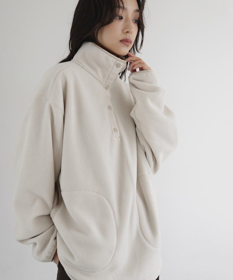 10月中旬予約商品】フリースハーフボタントップス – hellam