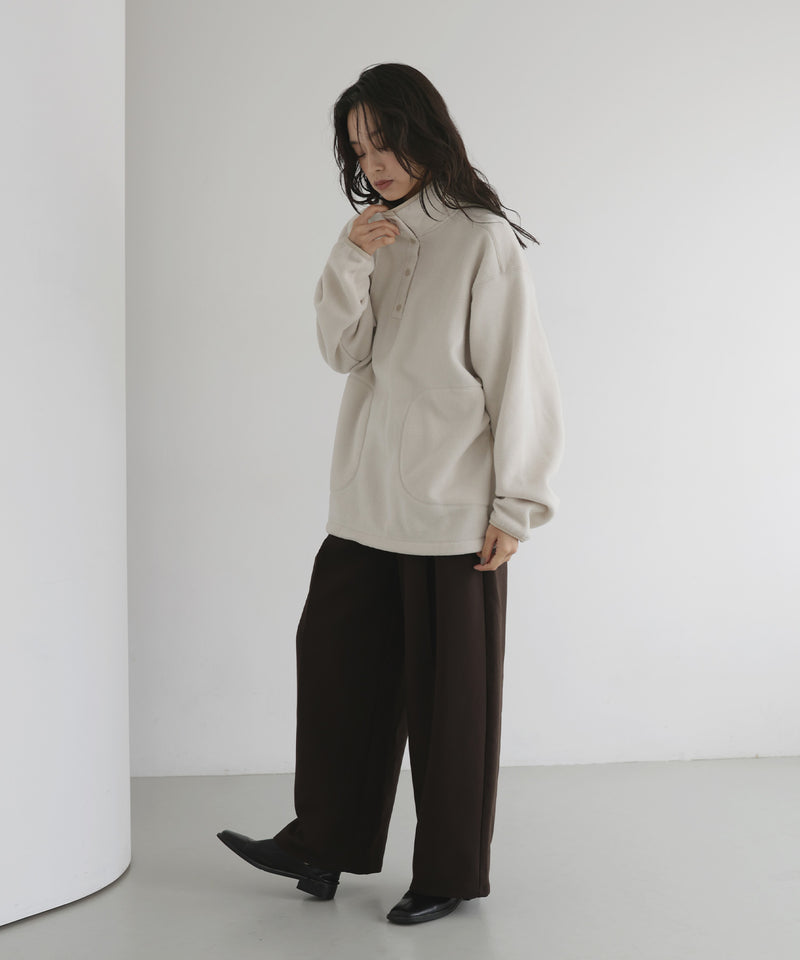 C様　アイボリートップス　フリーサイズ 10月中旬予約商品】フリースハーフボタントップス – hellam