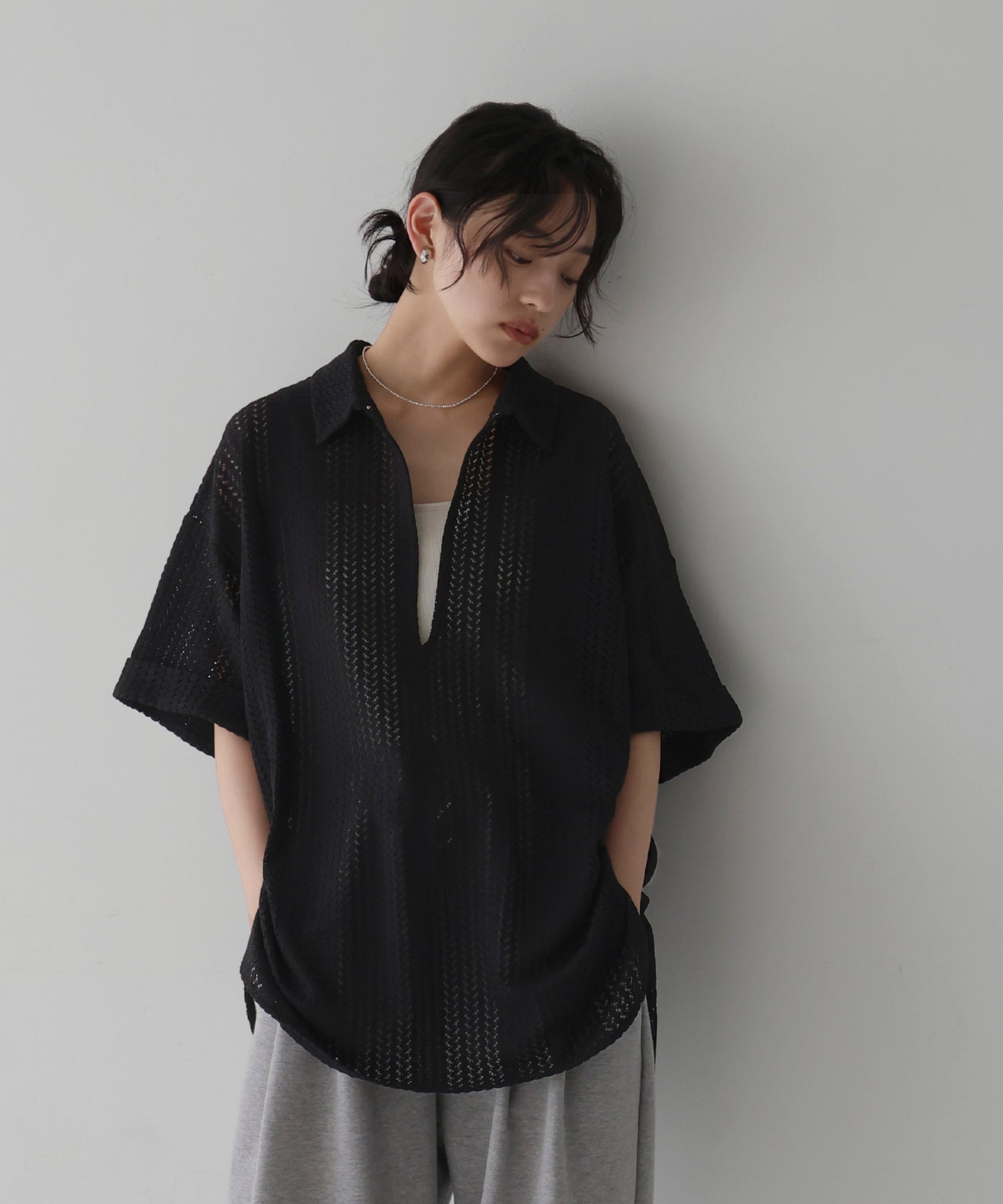 CRAFT LACE オーバーシャツ クロッシェレース オーバーシャツ – hellam