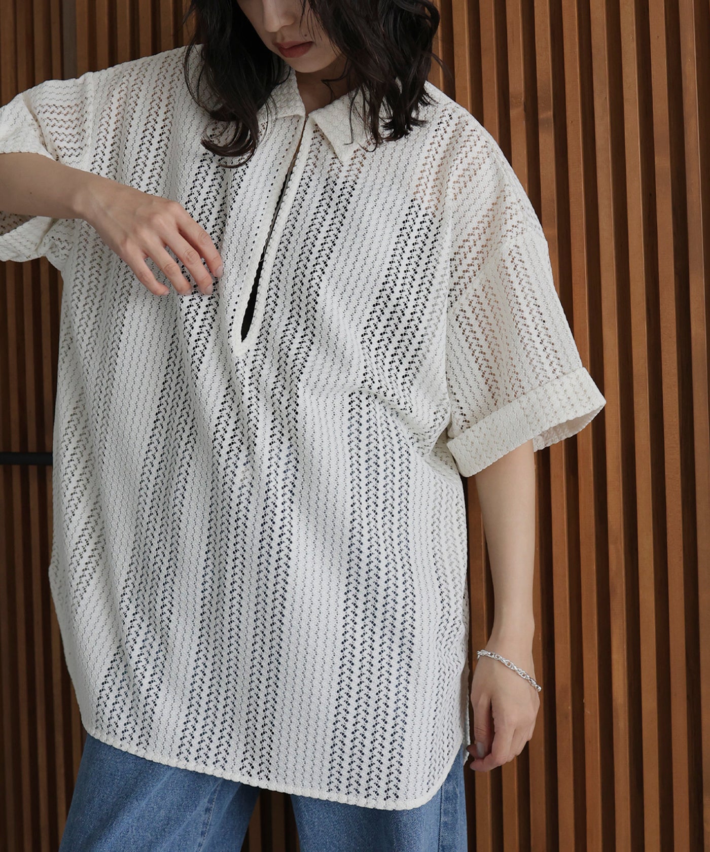 CRAFT LACE オーバーシャツ クロッシェレース オーバーシャツ – hellam