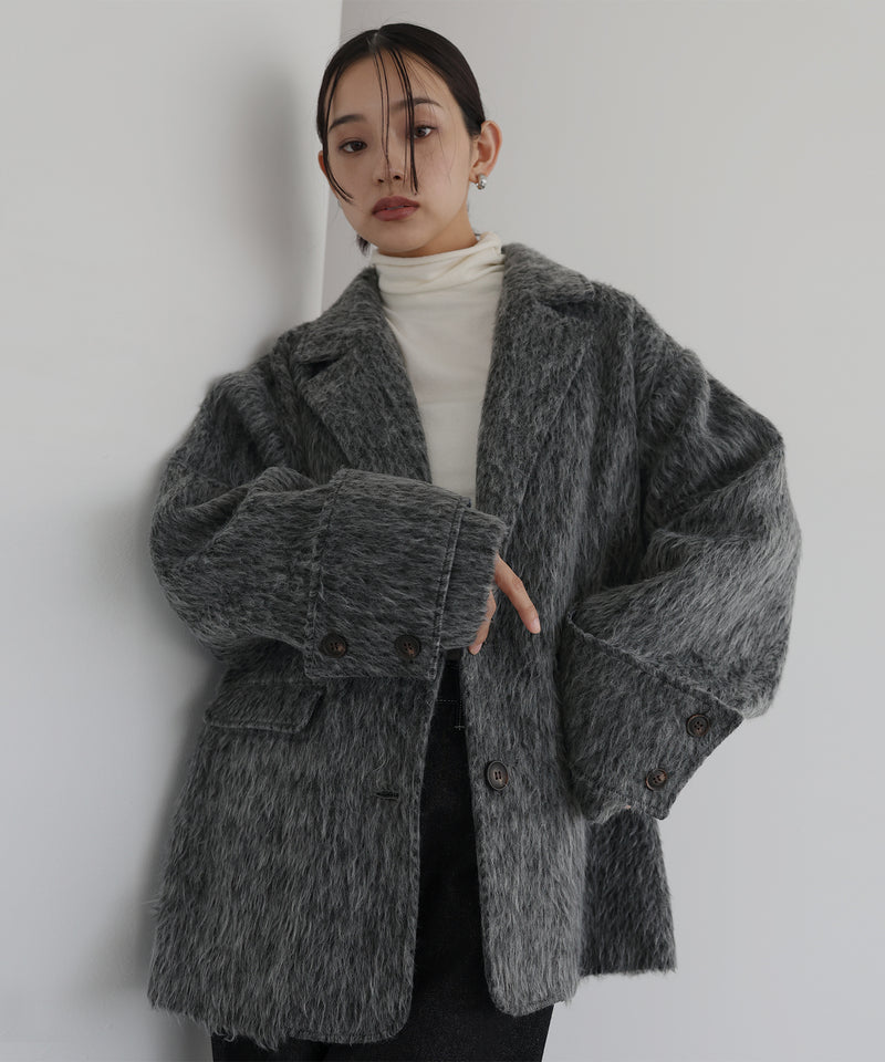 【こり】hellam シャギーミドルコート こり様専用】hellam シャギーミドルコート