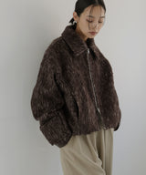 シャギーショートジップブルゾン