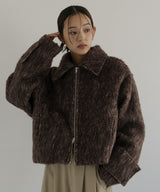 シャギーショートジップブルゾン