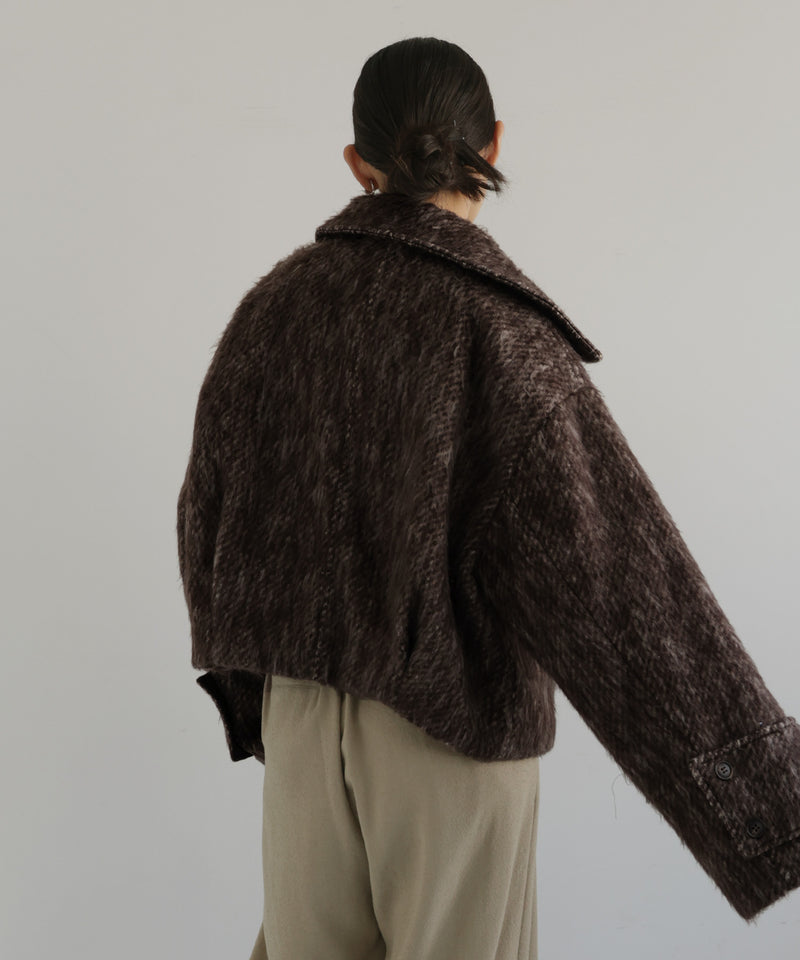 シャギーショートジップブルゾン