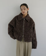 シャギーショートジップブルゾン