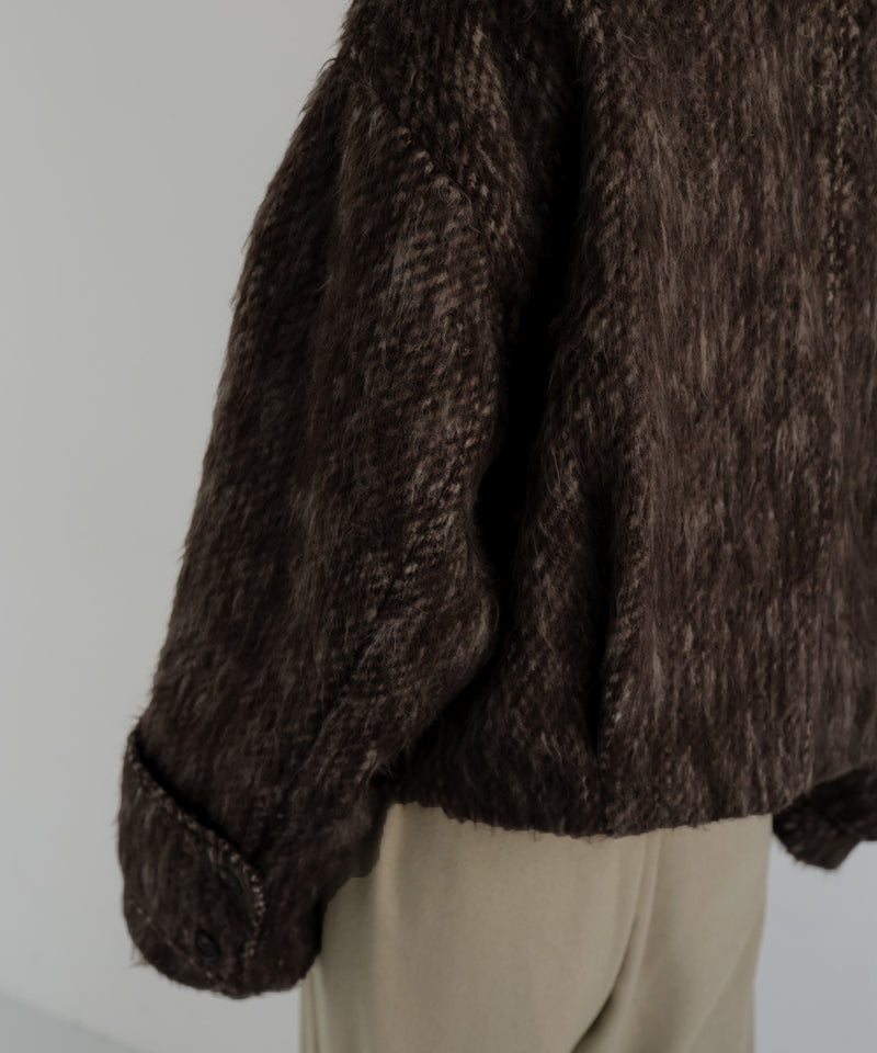 シャギーショートジップブルゾン