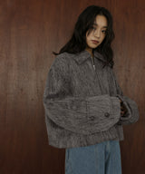 【10月中旬お届け】シャギーショートジップブルゾン