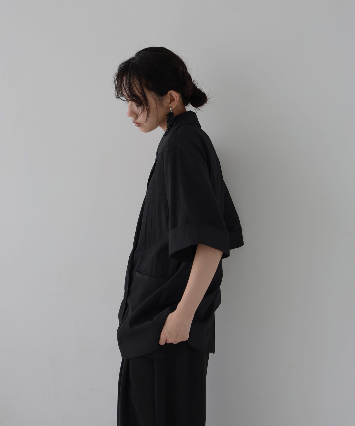 リネンライク 半袖ダブルジャケット – hellam