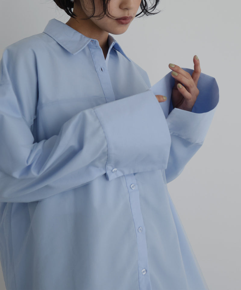 レイヤードデザイン オーバーサイズシャツ