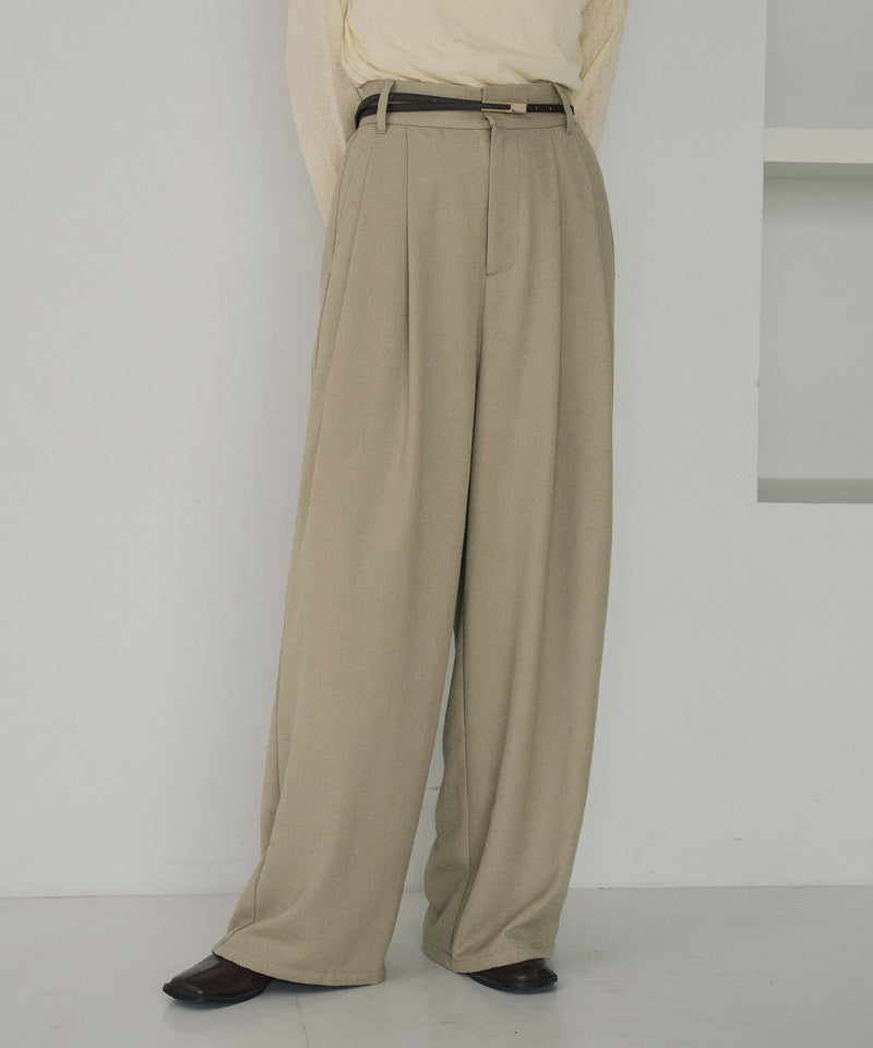 起毛 ネップタックパンツ