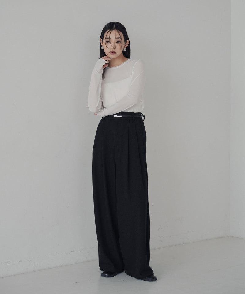 起毛 ネップタックパンツ